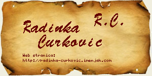 Radinka Ćurković vizit kartica